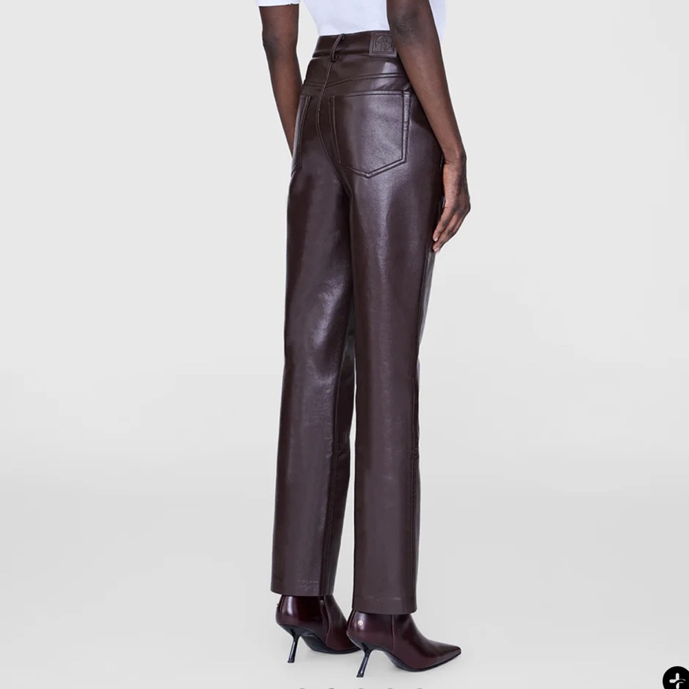 Anine Bing Dark Brown Straight Leg Jeans
